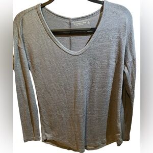 Abercrombie & Fitch “ Soft A&F Cozy” Long Sleeve Light Blue V-Neck Size Small